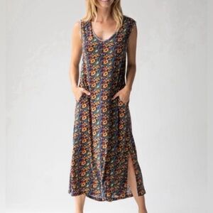 NEW Natural Life Floral Preppy Boho Coquette Cottage Resortwear Maxi Dress L